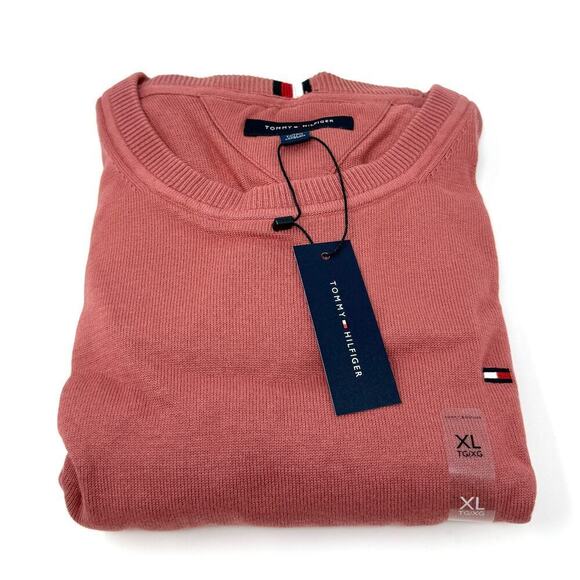 Tommy Hilfiger Men's Signature Solid Crewneck Pullover Sweater, Size XL - Picture 4 of 8